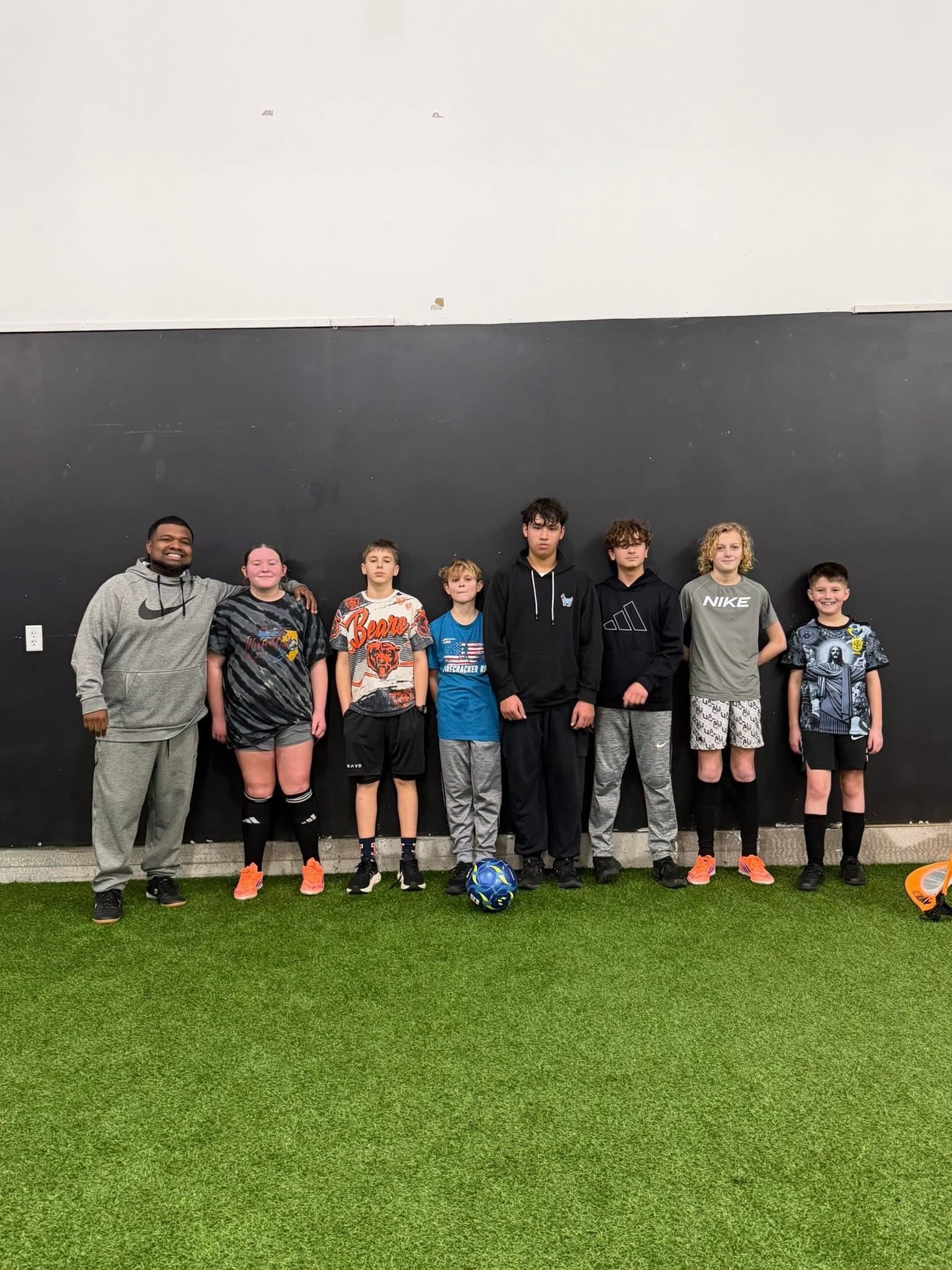 Boys team at N16 indoor facility